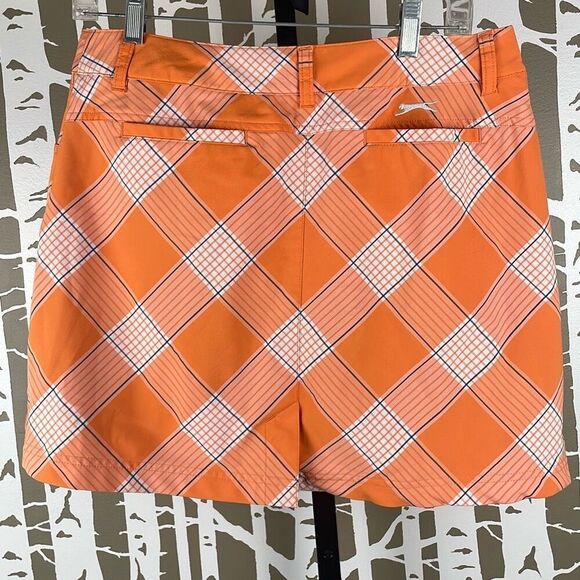 Slazenger Orange Plaid Golf Skort 8 - Picture 10 of 10